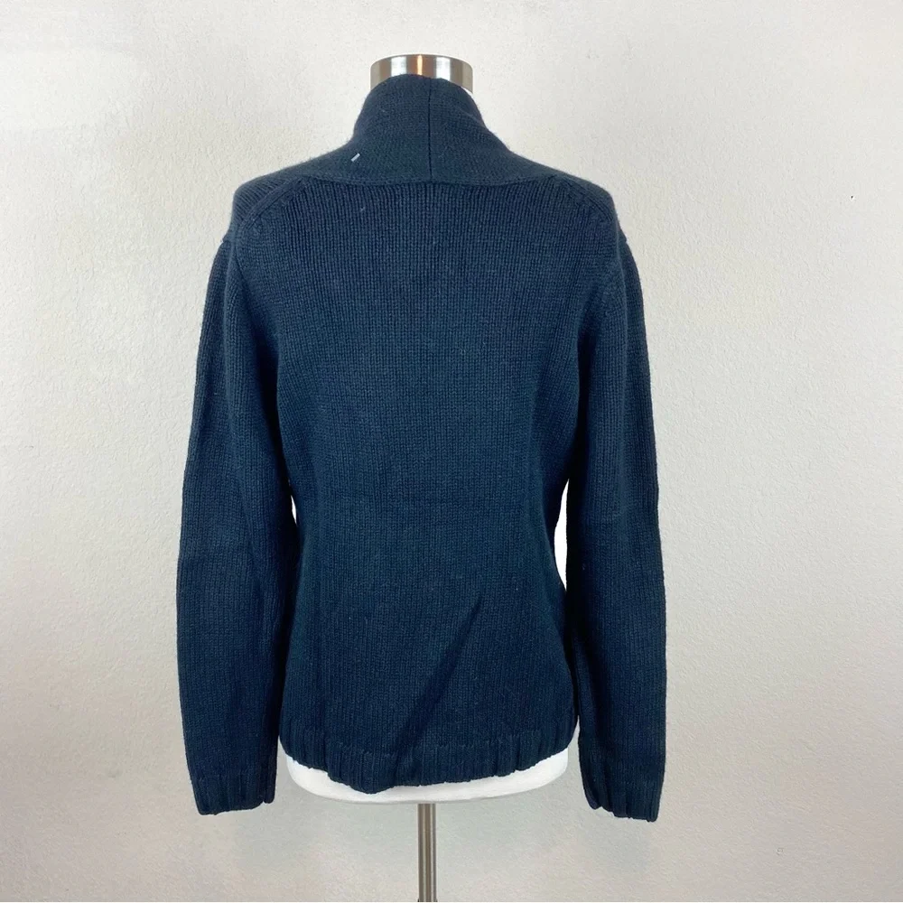 Banana Republic Black Knit V-Neck Long Sleeve Sweater